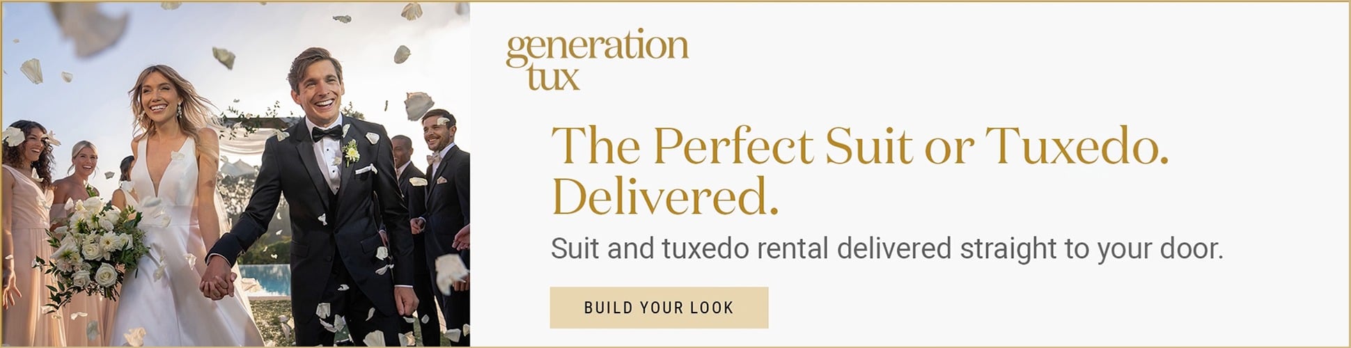 Free suit or tux for the wedding couple.